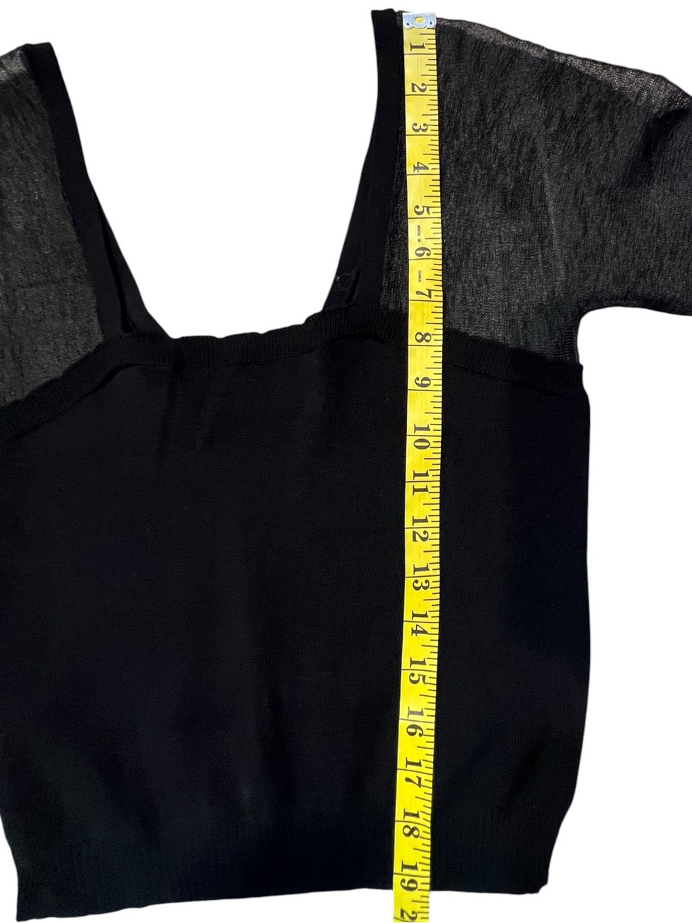 Free People x Intimately FP Night After Night Long Sleeve sheer in Black Medium - Picture 11 of 11